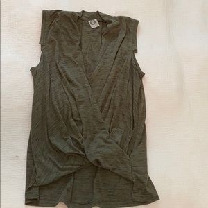 Hunter green Anthropologie sleeveless top